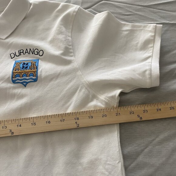 NWT‎ Basque Durango Emblem Clique Polo|White|Size Large - Picture 9 of 10